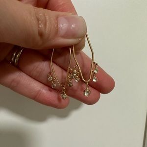 Dangly gold earrings